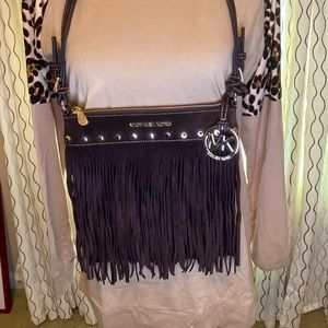 mk fringe crossbody
